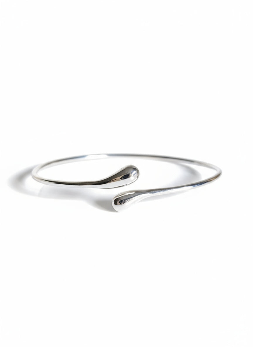 Sterling Silver 925 Waterdrop Bangle Bracelet - view 5