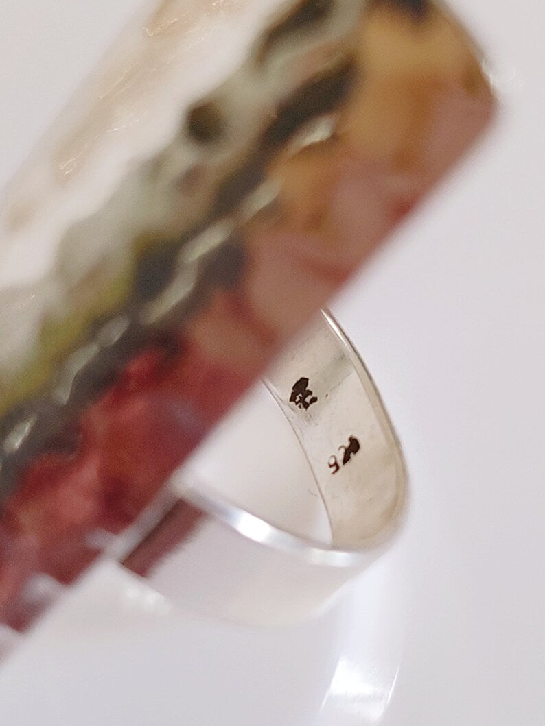Sterling Silver Hammered Shield Boho Chic Ring - view 4