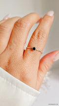 Dainty Black Onyx Sterling Silver Ring - view 8