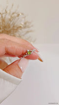 Sterling Silver Dainty Claddagh Peridot Ring - view 2