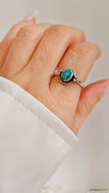 Sterling Silver 925 Genuine Bali Turquoise Ring - view 7