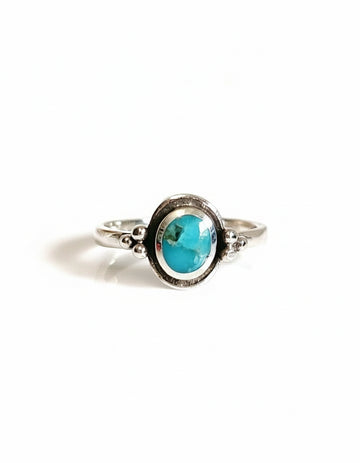 Sterling Silver 925 Genuine Bali Turquoise Ring