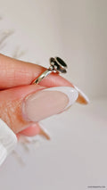 Beaded Black Onyx Sterling Silver Ring - view 2
