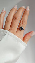 Beaded Black Onyx Sterling Silver Ring - view 5
