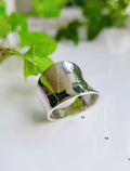 Sterling Silver Solid Bold Concave Ring - view 2