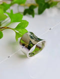 Sterling Silver Solid Bold Concave Ring - view 6