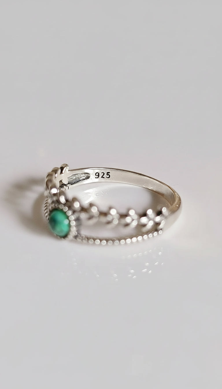 Sterling Silver Multi Band Turquoise Ring