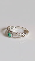 Sterling Silver Multi Band Turquoise Ring - view 2