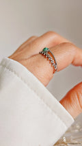 Sterling Silver Multi Band Turquoise Ring - view 10