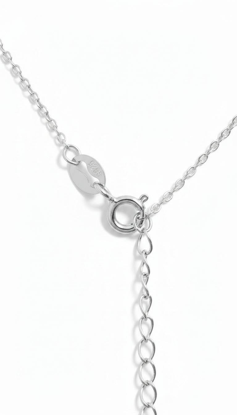 Sterling Silver Larimar Halo Pendant Necklace - view 3