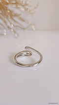 Sterling Silver Water Drop Adjustable Ring - view 6