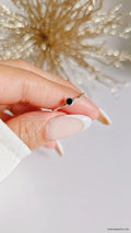 Dainty Black Onyx Sterling Silver Ring - view 4