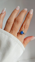 Sterling Silver Blue Opal Ring - view 4