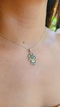 Sterling Silver Mother of Pearl Evil Eye Pendant Necklace - view 5