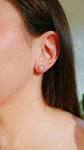 Sterling Silver 925 Fresh Water Pearl Flower Stud Earrings - view 6
