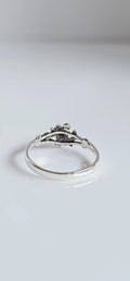 Sterling Silver Dainty Onyx Stone Ring - view 5