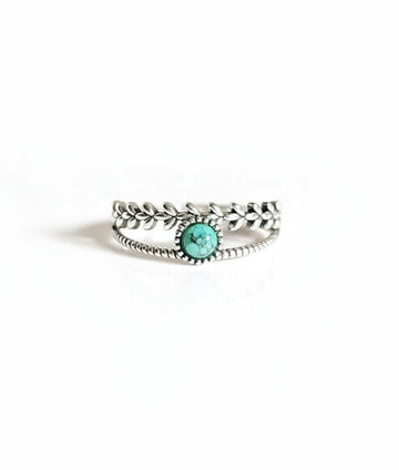 Sterling Silver Multi Band Turquoise Ring
