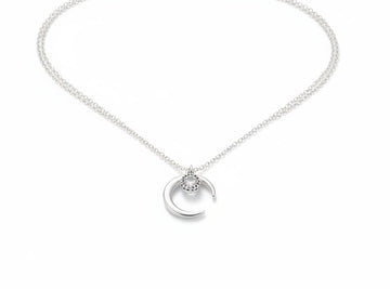 Sterling Silver Natural Moonstone Moon Chain Necklace