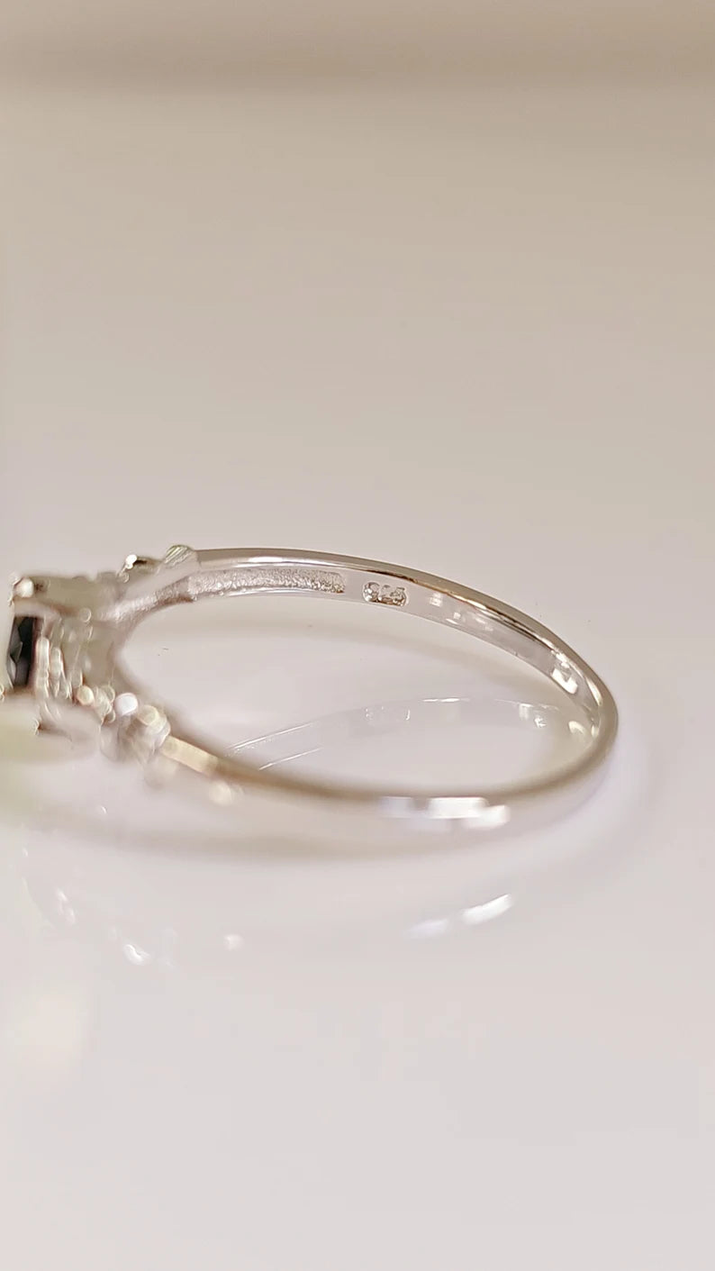 Sterling Silver Onyx Claddagh Ring - view 3