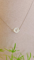 Sterling Silver Dainty Moonstone Pendant Necklace - view 3