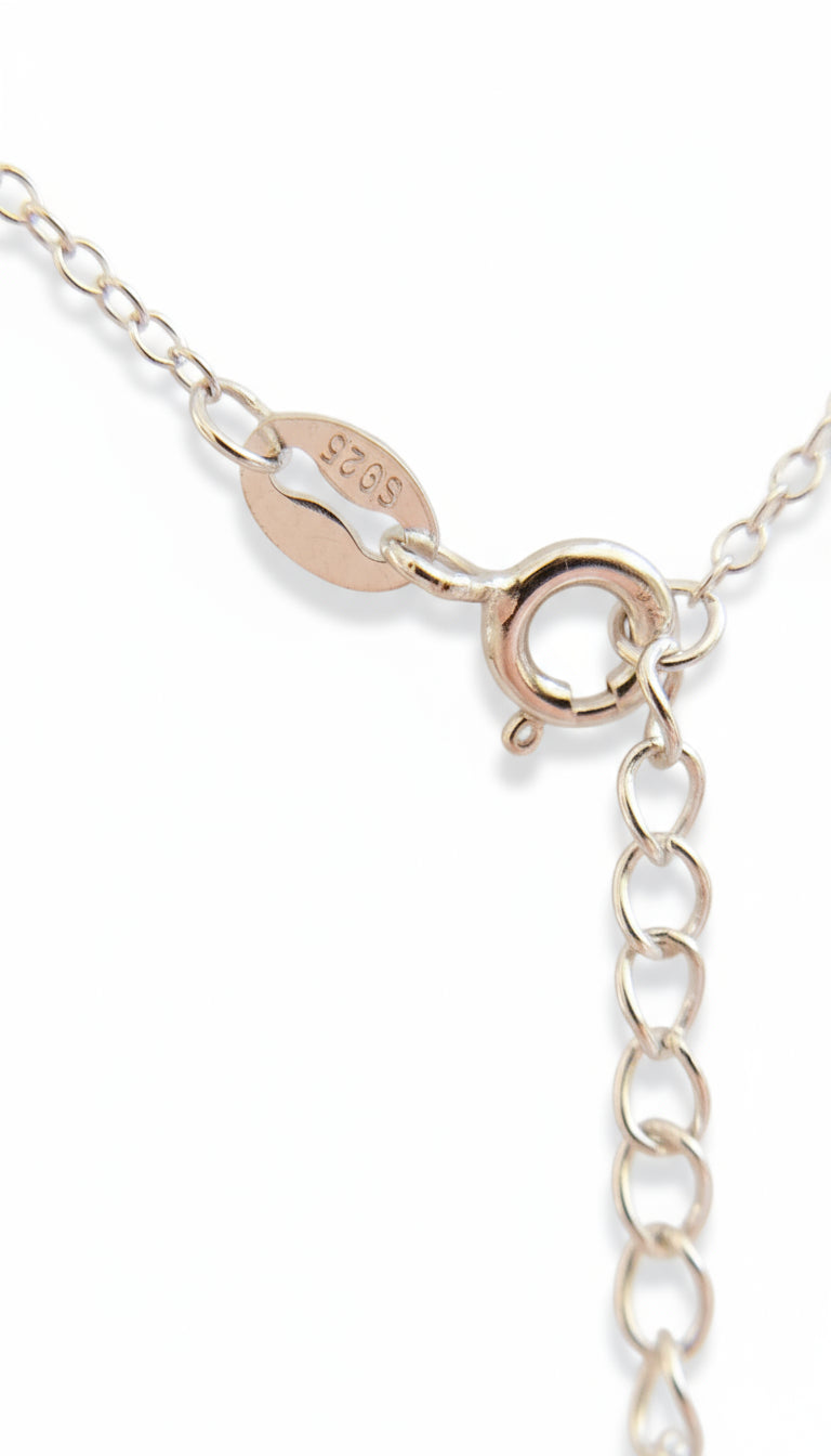 Sterling Silver Halo Turquoise Adjustable Necklace - view 5