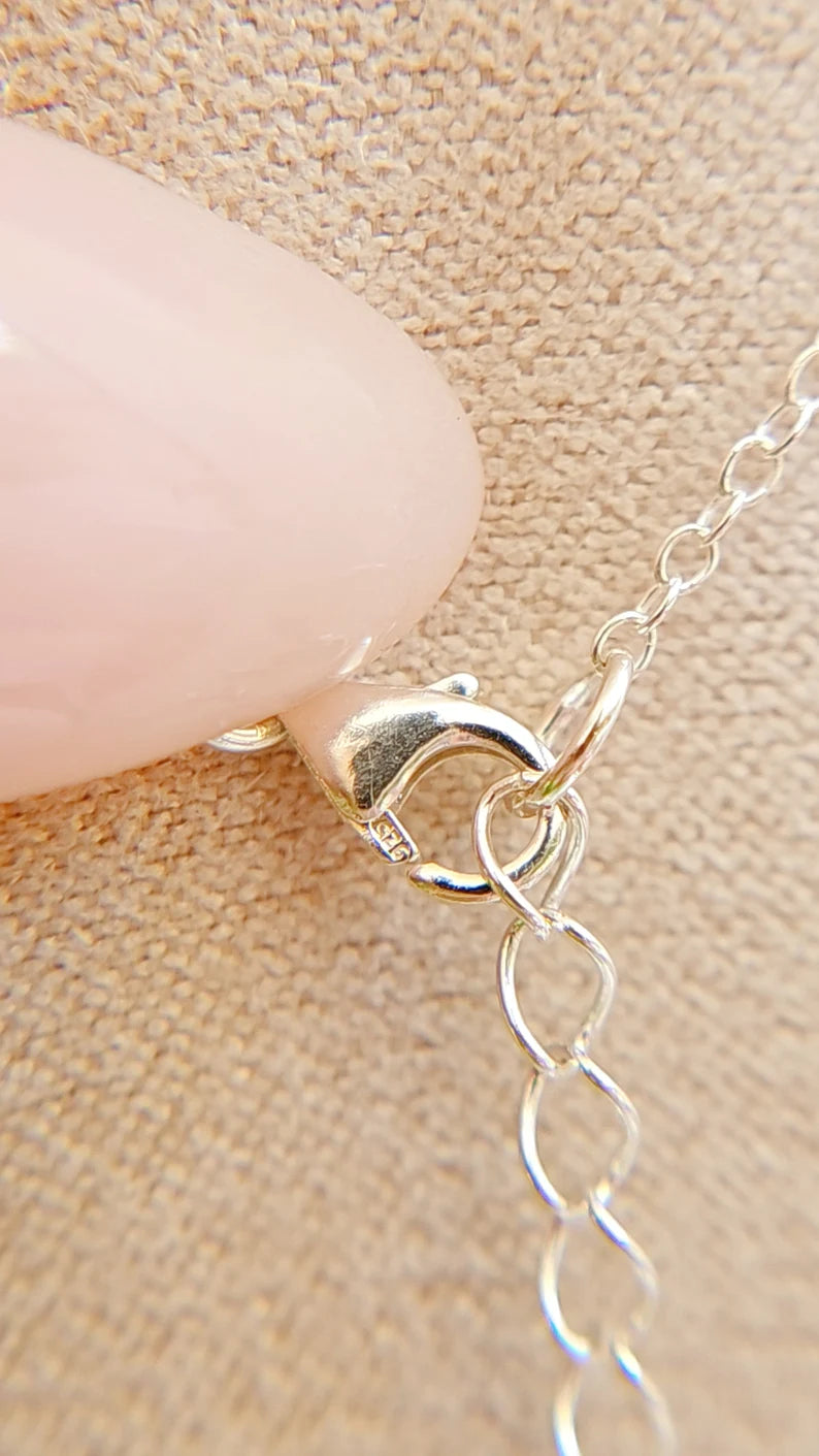 Sterling Silver Dangling Beads Chain Choker Necklace - view 6