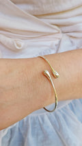 Sterling Silver 925 Waterdrop Bangle Bracelet - view 6