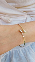 Sterling Silver 925 Waterdrop Bangle Bracelet - view 2