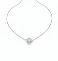 Sterling Silver Dainty Moonstone Pendant Necklace