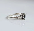 Sterling Silver Dainty Onyx Stone Ring - view 6
