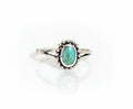 Sterling Silver Beaded Turquoise Bali Ring - view 5