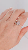 Sterling Silver 925 Natural Rose Quartz Ring - view 2