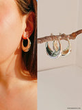 Sterling Silver 925 Large Oval Hoop Earrings - view 7