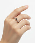 Sterling Silver Black Onyx Promise Ring - view 2