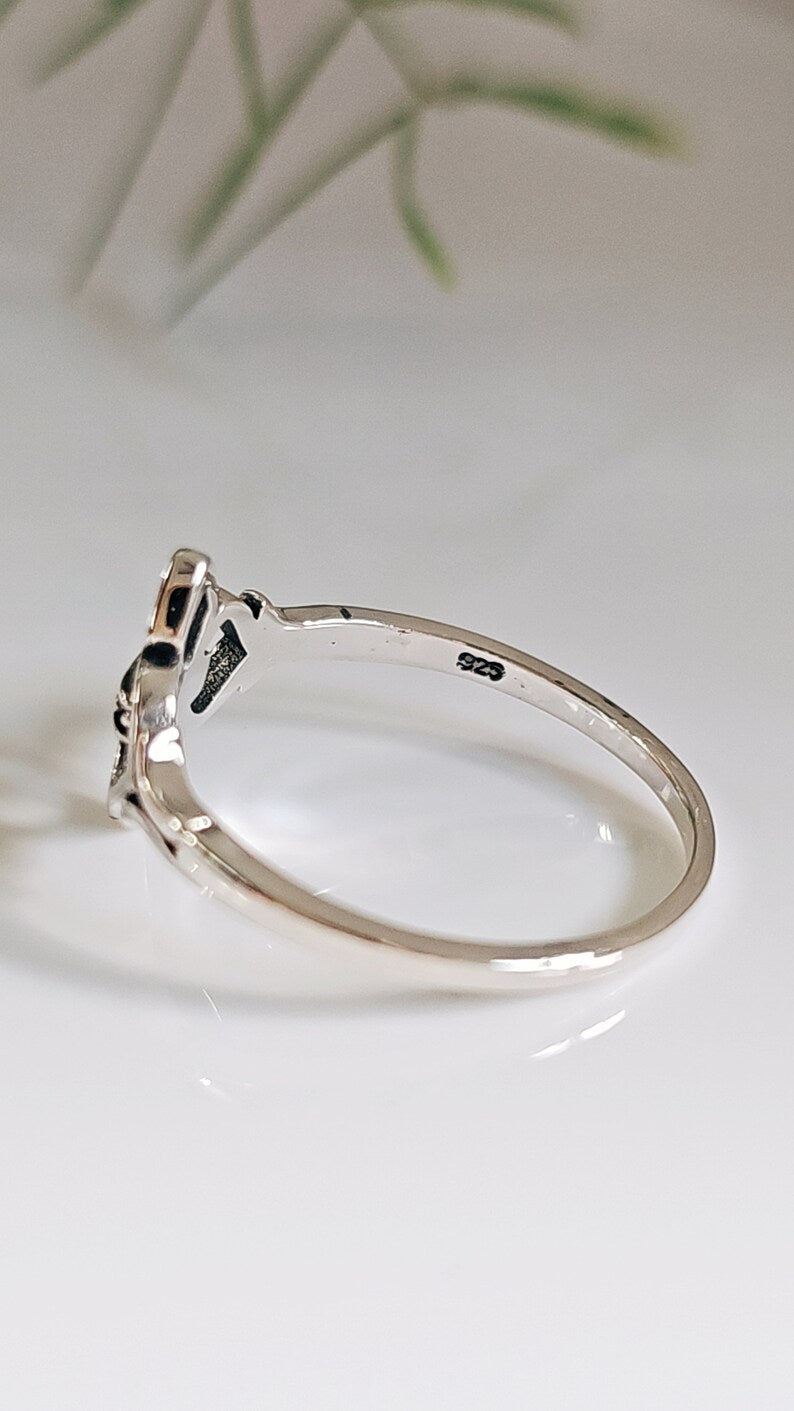 Sterling Silver Fleur de Lis Ring - view 3