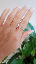 Sterling Silver 925 Natural Rose Quartz Ring - view 5