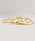 Gold Bangle Bracelets set of 7 - view 4