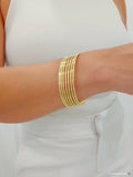 Gold Bangle Bracelets set of 7 - view 11