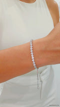 Slider Silver Gold Crystal Tennis Bracelet - view 6