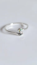 Sterling Silver Dainty Abalone Sterling Silver Ring - view 3