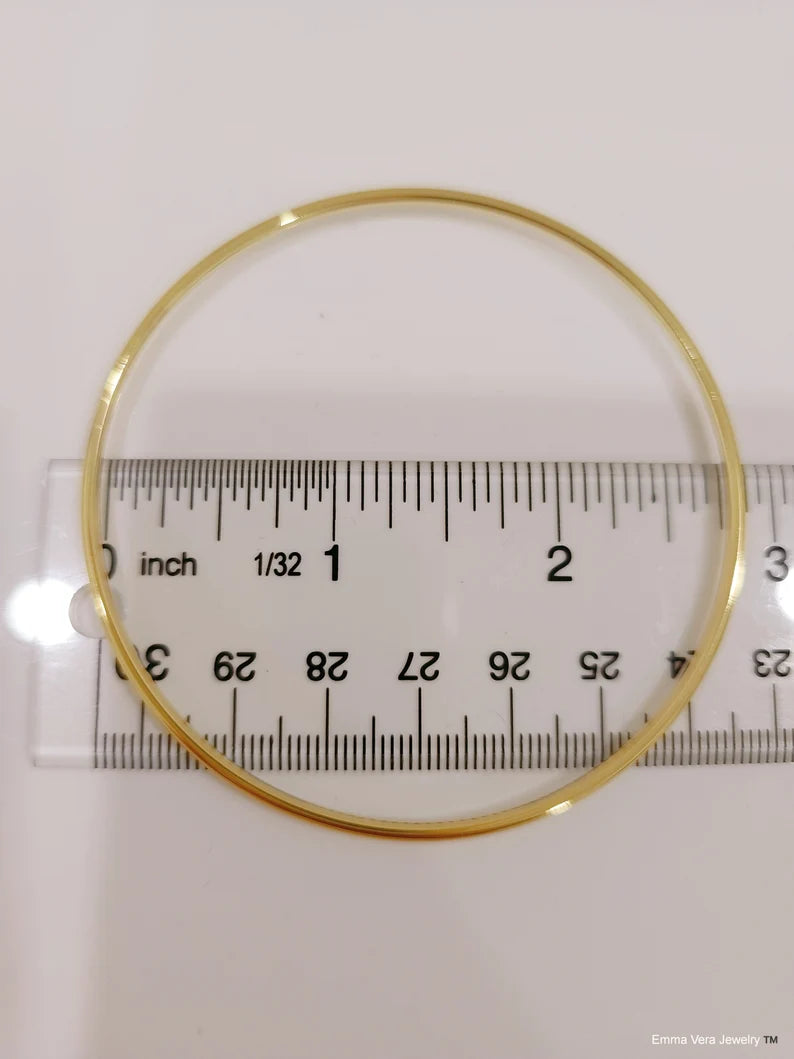 Gold Bangle Bracelets set of 7 - view 10