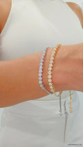 Slider Silver Gold Crystal Tennis Bracelet - view 5
