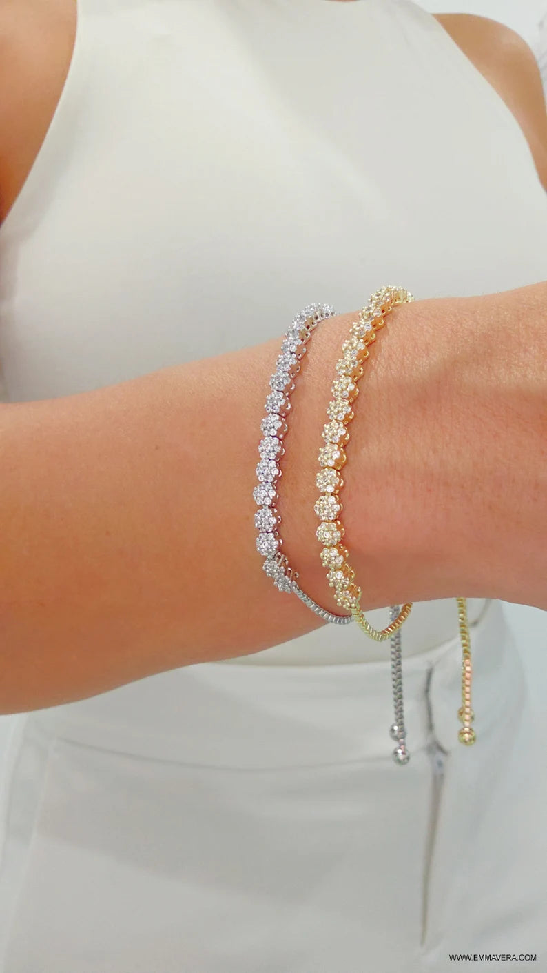 Silver Slider Tennis Bracelet - view 4