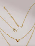Mother of Pearl Heart Gold Double Layering Necklace - view 4