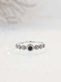 Sterling Silver Onyx Marcasite Ring - view 2