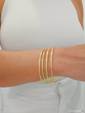 Gold Bangle Bracelets set of 7 - view 6