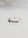 Sterling Silver Onyx Marcasite Ring - view 3