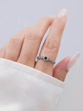 Sterling Silver Onyx Marcasite Ring - view 7