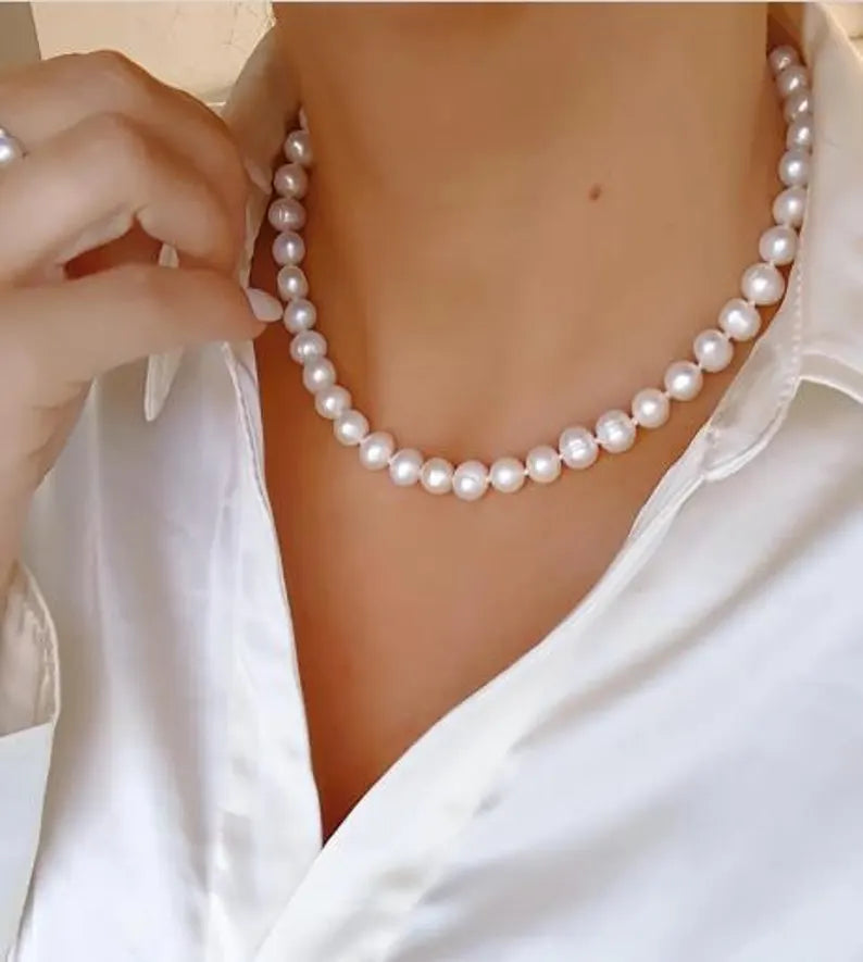 Genuine Classy Fresh Water Pearl Necklace - view 5