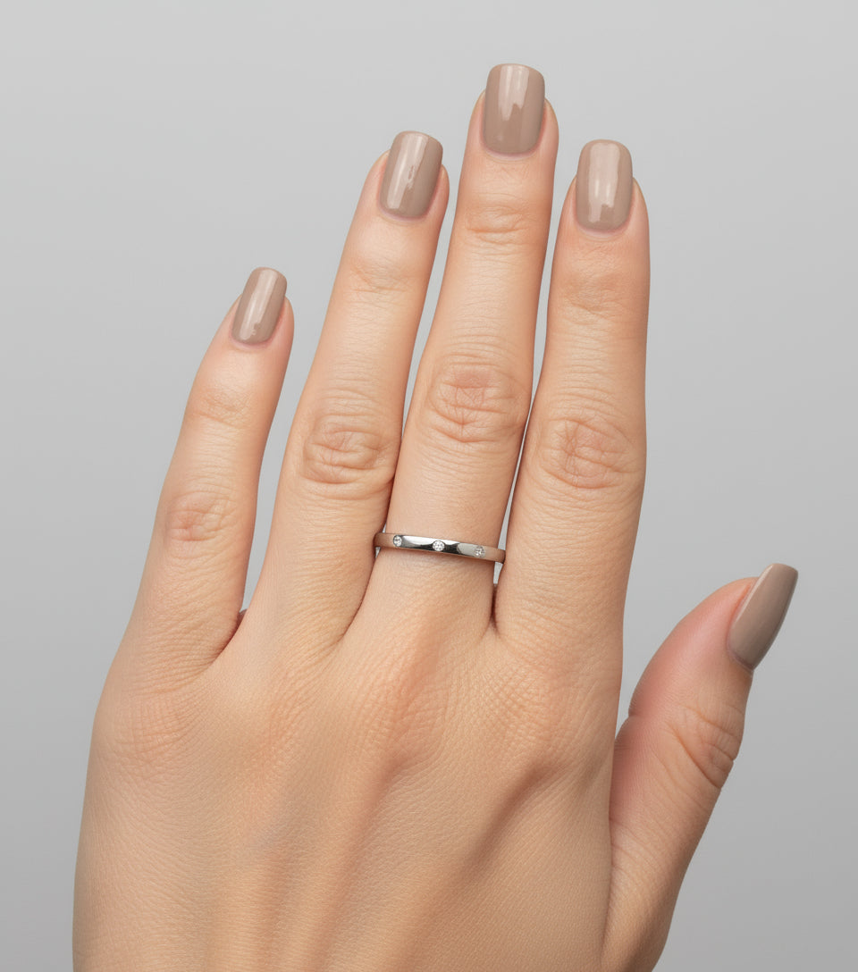 Sterling Silver Wedding, Promise Band Ring - view 4